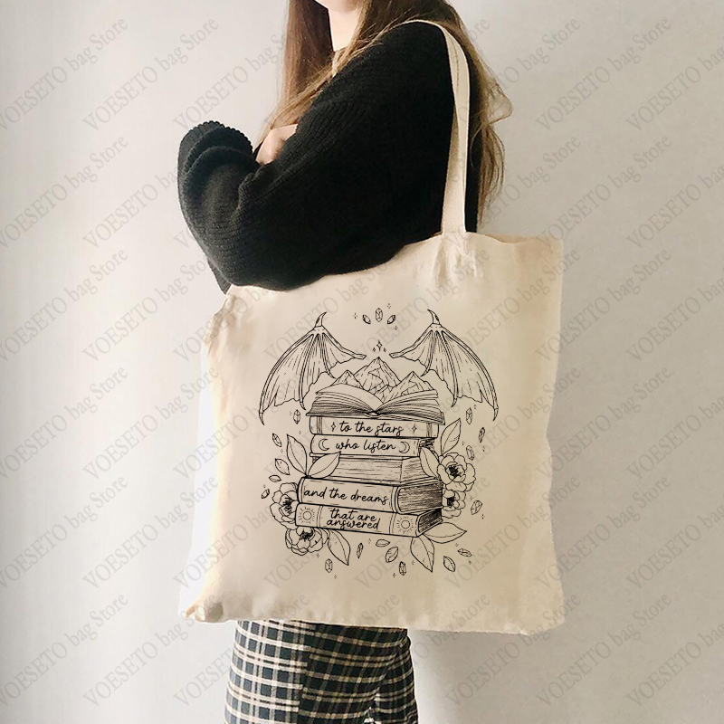 Shopper Tote Canvas - SJM Night Court Borsa tote di
