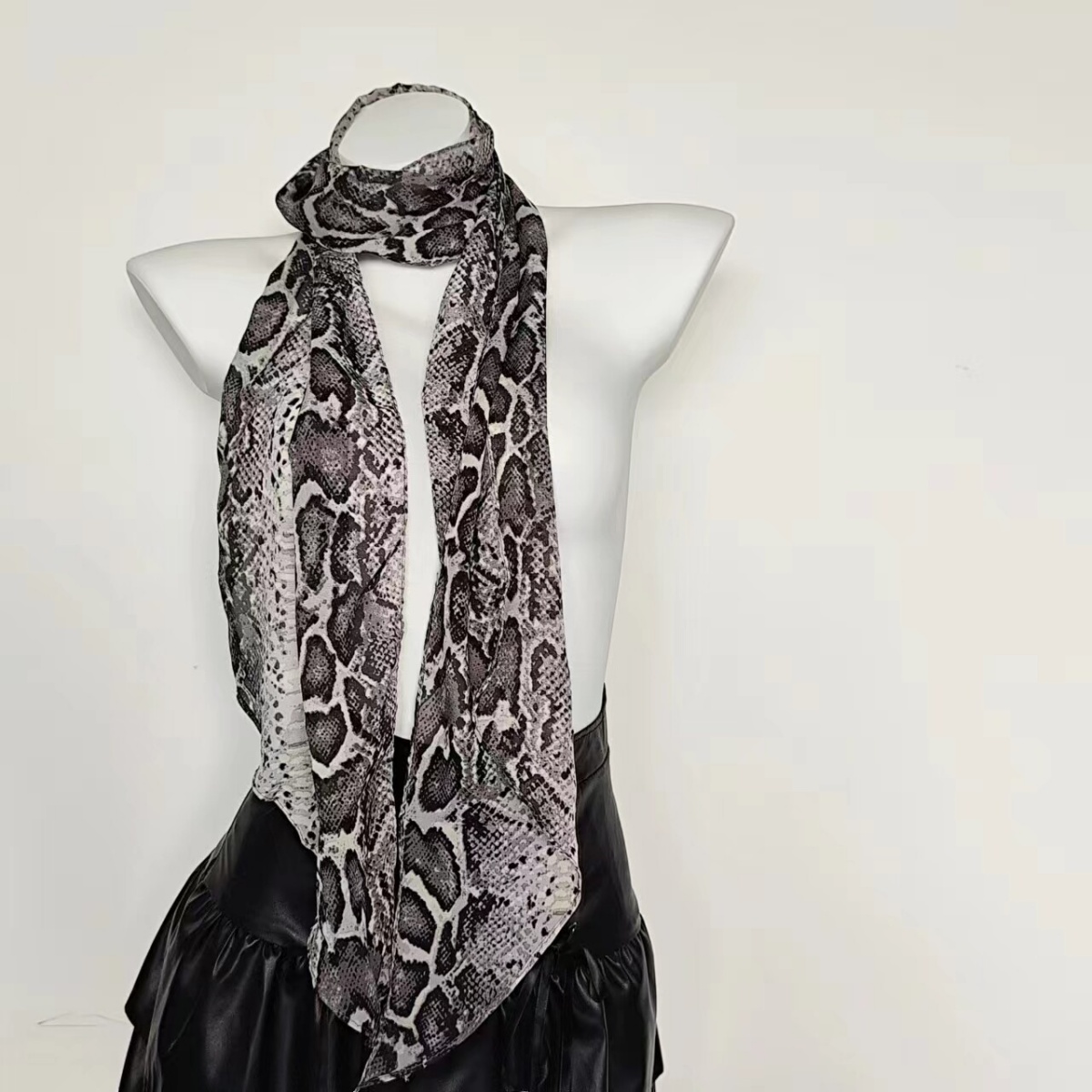 Women'S Retro Bags - Sciarpa Sottile in Chiffon con Stampa