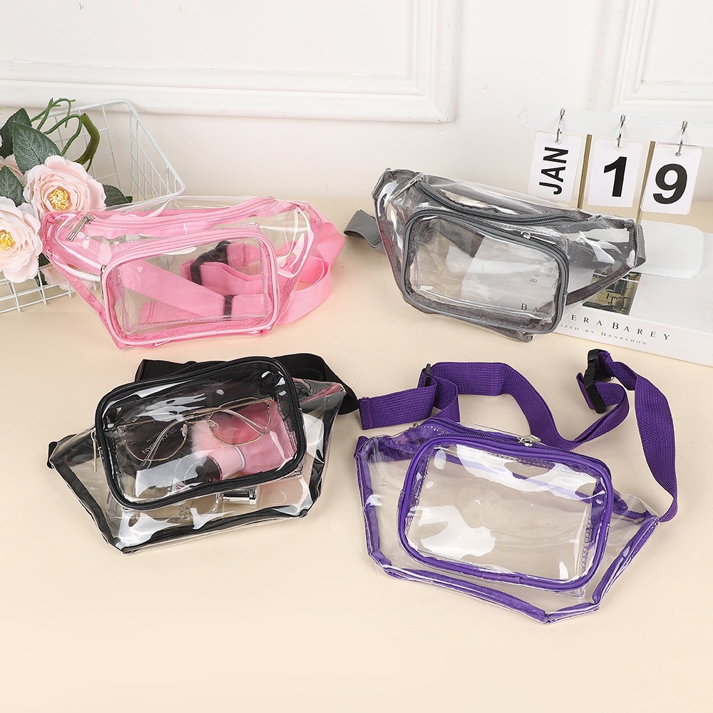 Women Bags Waterproof - Marsupio Trasparente in PVC Multicolore con