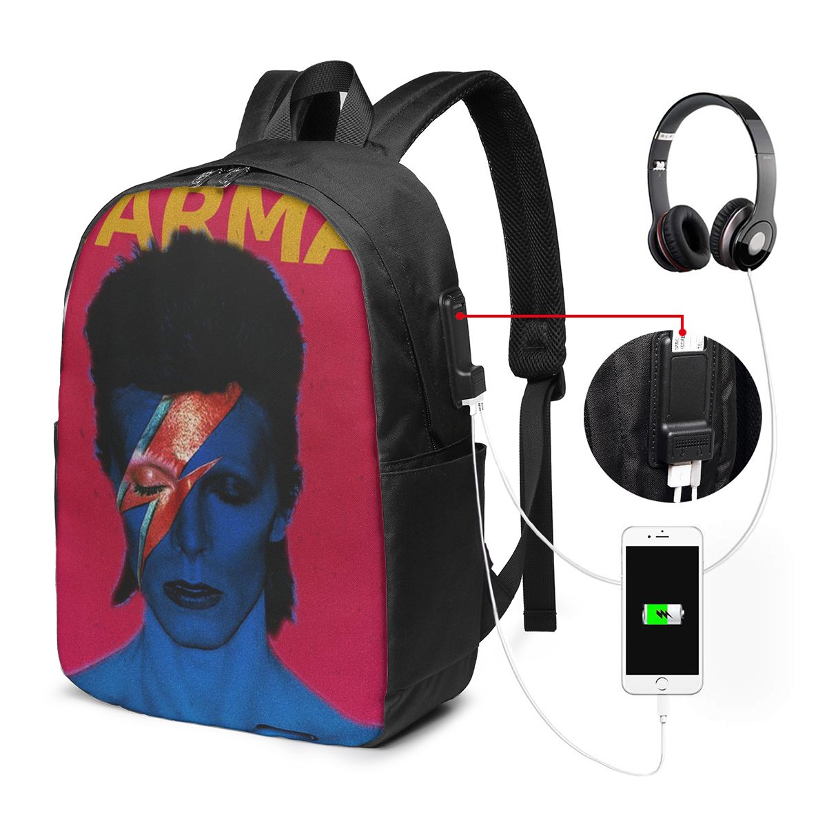 Women Bags For Travel - Zaino Davids Bowied, borsa da viaggio