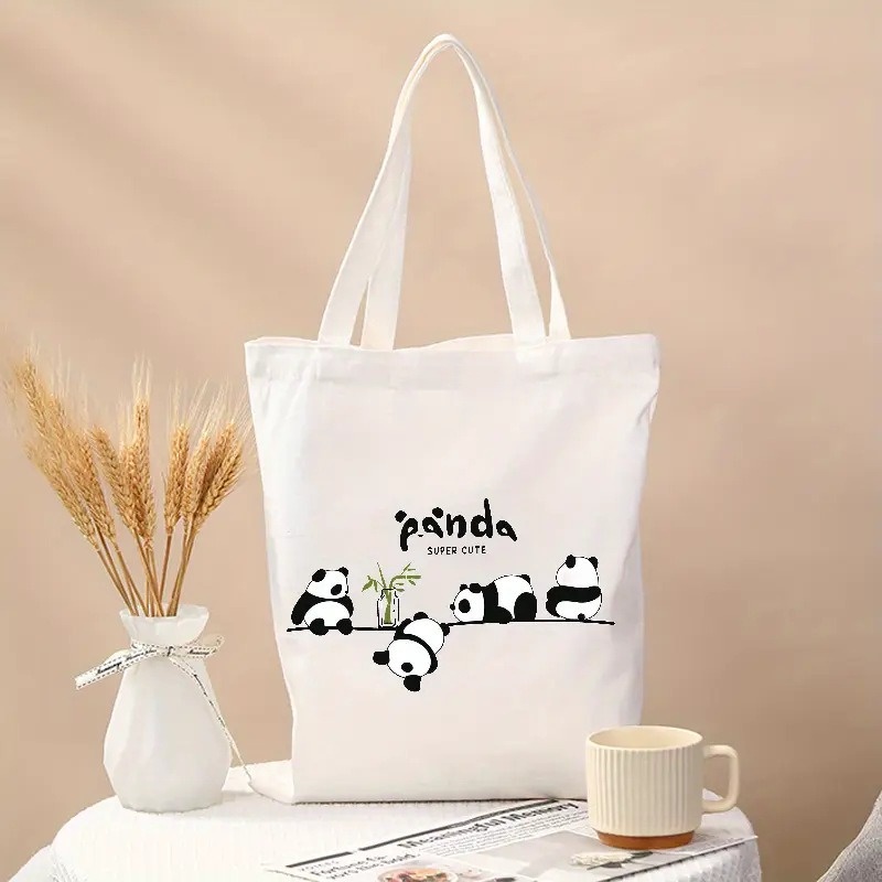 Shopper Tote Canvas - Borsa Tote in Tela con Stampa