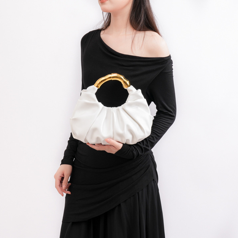 Borsa a mano pieghettata con m - Women Bags High End Brands recensione e prezzo