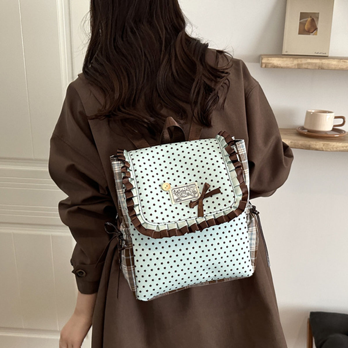 Zaino da Donna a Pois Carino,  - Women'S Retro Bags recensione e prezzo